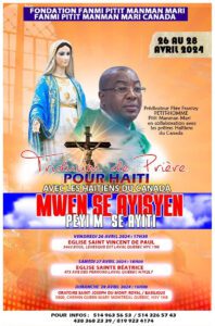 Affiche Tridium de priere Canada / Canada Prayer Tridium Poster