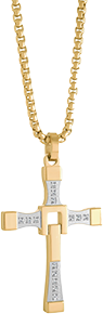 Italgem Collier croix avec des zircons cubiques