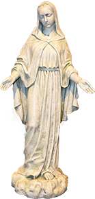 Statue Notre Dame de grâce en résine pour jardin (61cm)