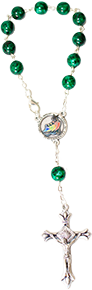 Green Jubilee car rosary