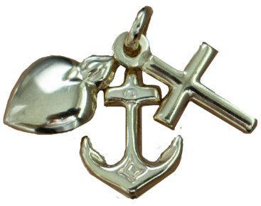 Italgem Pendentif foi, amour, espoir en or 10k