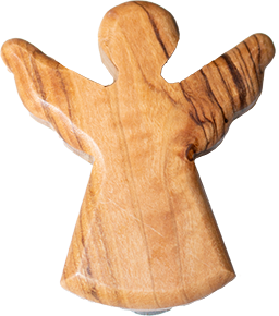 Attache Ange du réconfort en bois d'olivier