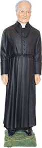 Statue saint frère André en plâtre naturel (81cm)