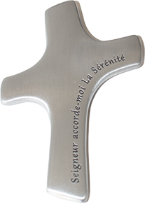 Croix du Soutien Serenity en étain (anglais) / Serenity Support Cross in pewter