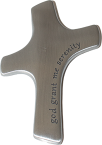 Croix du Soutien Sérénité en étain / Serenity Support Cross in pewter (French)